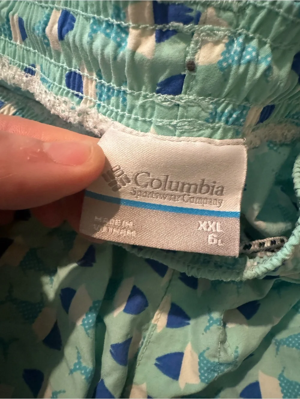 Men’s Columbia PFG XXL Omni-Shade Swim Trunks Fish Geometric Print